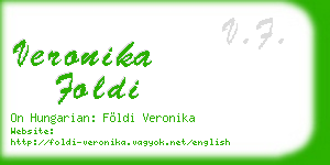 veronika foldi business card