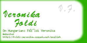 veronika foldi business card